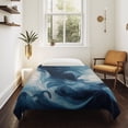 thumbnail image 4 of Blue Abstract Art Large Tapestry for Bedroom Wall Hanging Tapestry, Modern Waves Art Ceiling Backdrop Tapestries Poster Blanket Wall Decor for Teens Room Living Room Dorm 100" x 59", 4 of 8
