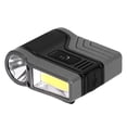 thumbnail image 1 of Linterna frontal LED COB con clip para sombrero de inducción, reflector para pesca al aire libre, lámpara impermeable para sombrero, color negro, 1 of 13