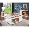 thumbnail image 5 of Furniture of America Biggins Contemporary Wood 3-Piece Coffee Table Set in White, 5 of 13