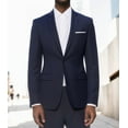 thumbnail image 2 of Beninos Mens Blazer Jacket Slim Fit Casual One Button Sport Coats (302 Navy Xl), 2 of 4