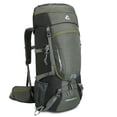 thumbnail image 1 of TFixol Eco-Trek Sac à Dos de Randonnée Léger 60 L avec Housse de Pluie, Maille Respirante et Nylon Résistant à l'Eau, Conception à Compartiments Multiples pour Aventures en Plein Air, Vert, 1 of 6