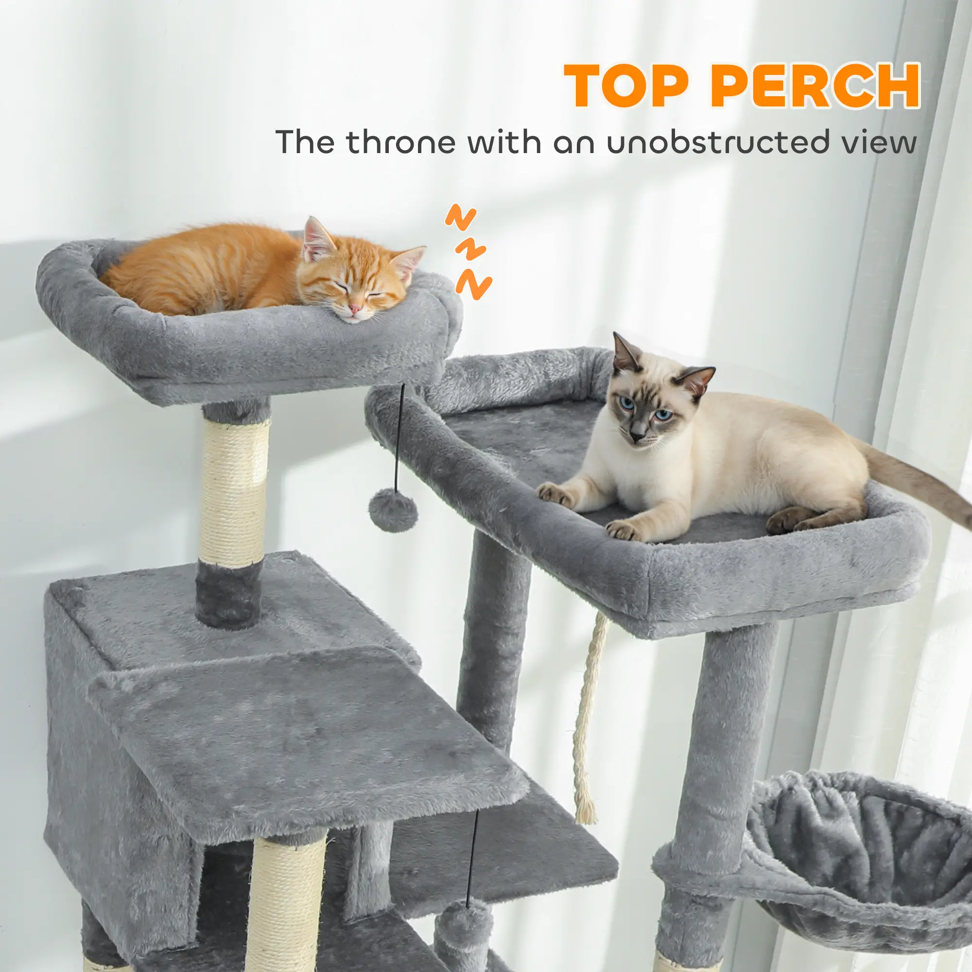Multi-Level Cat Tower 69" Cat Tree