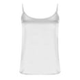 thumbnail image 4 of purcolt Womens Silk Stain Camisoles Soft Crew Neck Spaghetti Straps Cami Tops Loose Sleeveless Blouses Tank Shirt, 4 of 9
