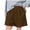 Coffee, variant on Girls Daily Shorts,Badge Patch Breathable Relaxed Breeze Shorts Army Green 11-12