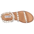 thumbnail image 5 of Steve Madden Womens Sandals Travel Bone Ankle Strap Embellished Flat Sandals Sandals (Bone, 6), 5 of 6