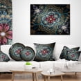 thumbnail image 4 of Designart Dark Purple Fractal Flower - Floral Throw Pillow - 12x20, 4 of 5