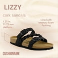 thumbnail image 4 of Cushionaire Lizzy Cork Footbed Womens Sandals - Comfortable Braided Summer Slip On Slide Sandals for Women 2025, 4 of 12