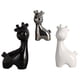 thumbnail image 4 of Juego de 3 figuras familiares de ciervos de cerámica, escultura de estante, decoración de mesa artesanal multiusos para estanterías delicadas, 4 of 9