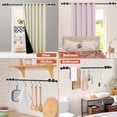 thumbnail image 5 of Curtain Rods No Drilling for Windows 32 to 48 Inch, 5/8 Inch Diameter Drapey Pole with No Drill Curtain Rod Brackets, Renter Friendly Cortineros Para Ventanas (Black), 5 of 8