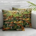 thumbnail image 3 of Chilfamy Mushroom Throw Pillow Cover Wild Species Farmhouse Cushion Case for Sofa Couch White, 3 of 5