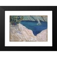 thumbnail image 2 of Ernst Schiess 14x11 Black Modern Framed Museum Art Print Titled - Sea Bay with Sailboat, 2 of 5