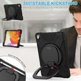 thumbnail image 3 of Para iPad 9.7" Funda, para 2018 iPad 6th Generation/2017 iPad 5th Generation, iPad Air 2/iPad Pro 9.11", Funda a Prueba de Golpes con Soporte para Lápiz, Soporte Giratorio y Correa para el Hombro, 3 of 5