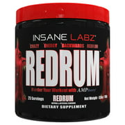 Insane Labz - RedRum High Stimulant Pre Workout - Nitric Oxide Booster Powder - 25 Servings - REDRUM (Grape)