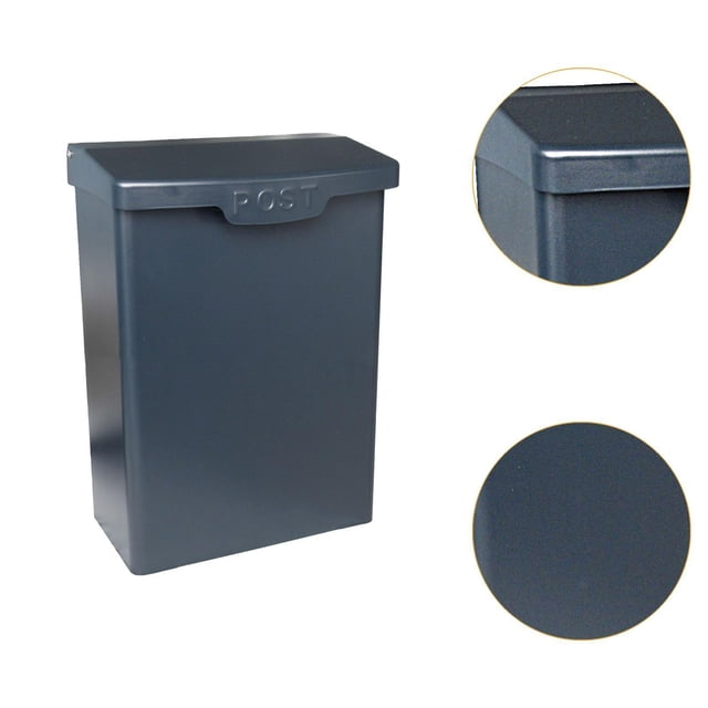 Buzón montado en la pared con cerradura, buzón de Metal, soporte para periódicos, buzón colgante de pared para decoración del hogar y la Oficina gris azul