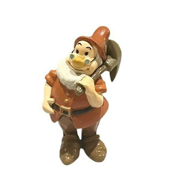 2" Doc Dwarf Pickaxe PVC Action Figure Toy Disney Store Snow White Cake Topper