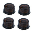 thumbnail image 2 of Runquan 4 Pcs Boutons de Guitare 6mm(0.24 Pouces) Diaft Pots Bouton de Basse Réparation Entretien Marron, 2 of 8