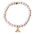 thumbnail image 1 of Pulseras Mujer de Perlas con Iniciales Oro 18k LuckyLy, Modelo Galia blanco UNITALLA, 1 of 6