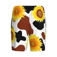thumbnail image 2 of Haiem Sunflower Cow Men's Pajama Short with Soft Woven Cotton Elastic Waistband Sleep Short-Small, 2 of 9
