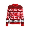thumbnail image 6 of PULLIMORE Christmas Family Matching Sweaters O-neck Reindeer Knitted Long Sleeve Snowflake Sweater Pullover for Women, 6 of 7