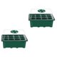 thumbnail image 2 of Caja de cultivo de propagadores de interior de 2 piezas, kit de cultivo de invernadero, bandejas de cultivo de plástico con tapa y ventilación, cultivo y cultivo de plántulas, 12 agujeros Namotu LKX-1046, 2 of 7