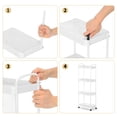 thumbnail image 5 of white 4-tier storage shelves With shelves Garage vertical shelves Suitable for laundry rooms Bathroom, kitchen, Storage room Wardrobe, 5 of 7
