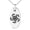 Silver, variant on Stainless Steel Greek Mythology Hydra Engraved Small Oval Charm Pendant Necklace