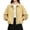 Yellow-05, variant on DISKEBUISS Women's Cropped Gingham Plaid Jacket Lapel Zip & Snap Long Sleeve Short Outerwear for Fall Winter
