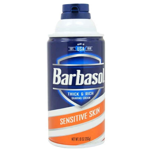 Sensitive Skin Thick & Rich Shaving Cream by Barbasol for Men - 10 oz Shaving  Cream 