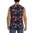 thumbnail image 4 of Uemuo Skull mushroom colorful Pattern Men's Sleeveless T-Shirt,Muscle Athletic Tank Top, Moisture-wicking Quick-dry Breathable Classic Tee Top for Gym Run Outdoor Sports-Medium, 4 of 8