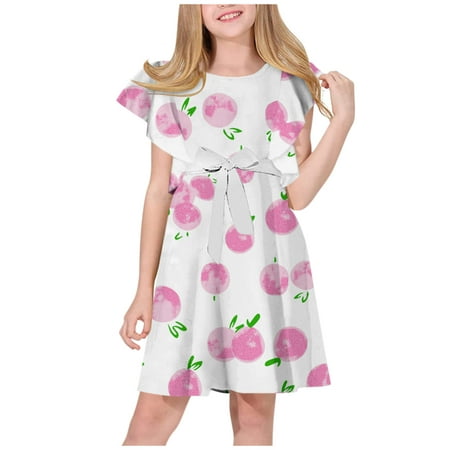 

pop seller Summer Trend Casual Digital Printed Dress Children s Strapping Princess Dress