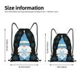 thumbnail image 2 of Bingfone Christmas Gnome Snowflake Drawstrings Backpacks Bags for Men Women Gym Drawstrings Bag-Small, 2 of 6