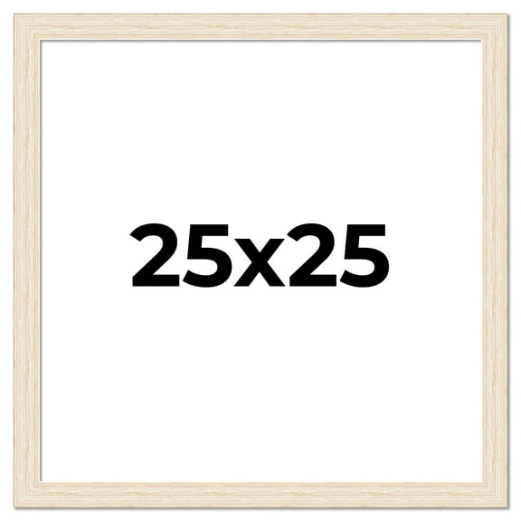 25x25 Frame White Barnwood Picture Frame Includes UV Acrylic Plexiglass, Acid Free Foam Backing