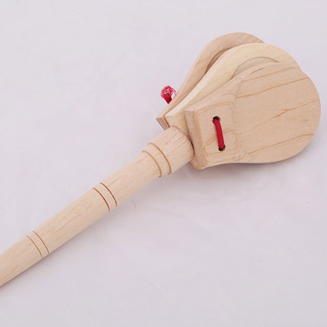 OULII 1pc Wooden Castanet For Safe Musical Instrument For Early Music Education Enhances Hearing Development Present