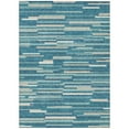 thumbnail image 2 of Addison Rugs Chantille Indoor/Outdoor Transitional Stripes Teal Washable Rectangle Rug, 5' x 7'6", 2 of 6