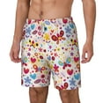 thumbnail image 2 of Uemuo Cute Butterfly Flowers Pattern Mens Swim Trunks Quick Dry Board Shorts with Mesh Lining, Stretch Beach Shorts Quick Dry No-Chafing Board Shorts-Large, 2 of 9