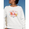 thumbnail image 2 of Ruby Name  Sweatshirt Women -Image by Shutterstock, Female Large, 2 of 4