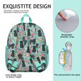 thumbnail image 5 of Bichon Dog Blue Florals Backpack Backpack for School,Cute School Bag,Schoolbag with Adjustable Shoulder Straps & Padded Back,13.8"x11.4"x6", 5 of 6