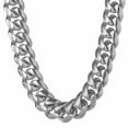 thumbnail image 5 of Mens Heavy Miami Cuban Link Bracelet Chain Silver Stainless Steel 8mm-14mm Gift, 5 of 9
