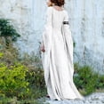 thumbnail image 4 of LINMOUA Women Fall Winter Gothic Retro Solid Long Sleeve Ball Gowns Maxi Dress, 4 of 6