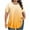 Orange, variant on Uaswgudfs Women's Plus Size V-Neck Blouse Top with Decorative Cutouts and Short Sleeves - Lightweight Minimalist Summer