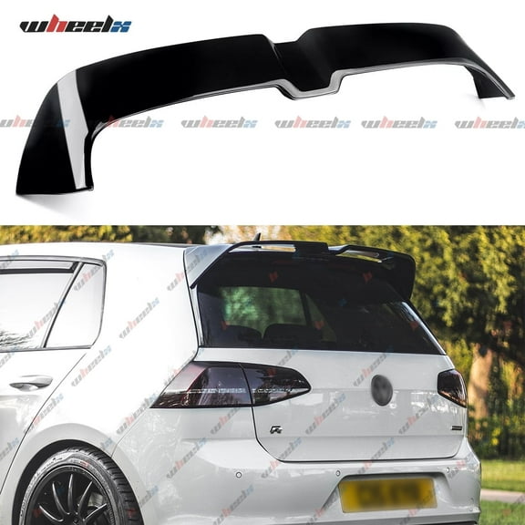 Rear Window Rooftop Spoiler Compatible with Golf7 MK7 MK7.5 GTI GTD R 2014-2021, Rear Roof Wing Fit for 14-21 (Glossy Black)