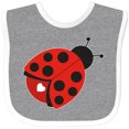 thumbnail image 3 of Inktastic Ladybug with a White Heart Girls Baby Bib, 3 of 4