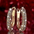 thumbnail image 6 of SmartBy 1 Pair Earrings Charm Attractive Ring Shape Dainty Huggie Earrings for Women, 6 of 8