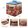 thumbnail image 3 of Kangaroo Foldable Storage Basket with Handle, 10.8"x10.5"x10.6", Large Capacity - Storage Box, Storage Cubes, Toy Box Included, 3 of 6
