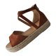 thumbnail image 2 of Moda mujer gente zapatos casuales de suela gruesa sandalias casuales de tacón de cuña hueca Wmkox8yii  shjk4363, 2 of 6