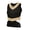 Black/White/Metallic Gold - Adult Size, variant on Chassé Cheerleading Uniform Top for Women - Blaze Boost, Fitted V-Neck Shell Top (Red/White/Metallic Silver, AS)
