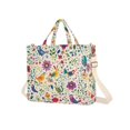 thumbnail image 7 of FORMRS Womens Corduroy Tote Bag Crossbody Shoulder Handbag with Pocket, Purple Cartoon Animals, 7 of 7
