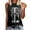 Black, variant on Womens T Shirts Blouses Sleeveless Round Neck Skeleton Graphic Print Ladies Casual Blouse,Black,L