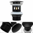 thumbnail image 3 of YASONIC Universal Bath Plug Black Pop Up Sink Basin Drain Device Sink Strainer Waste Slotted Unslotted Click Clack Bath Stopper, 3 of 9