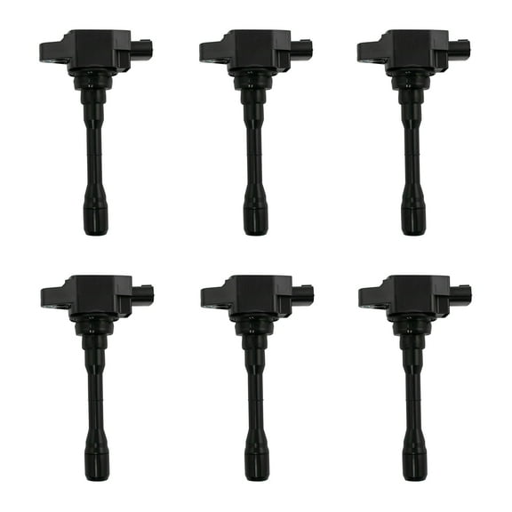 TRQ 6 Piece Engine Ignition Coil Set Direct Fit for 3.0L V6 Infinity Q50 Q60 ICA65243